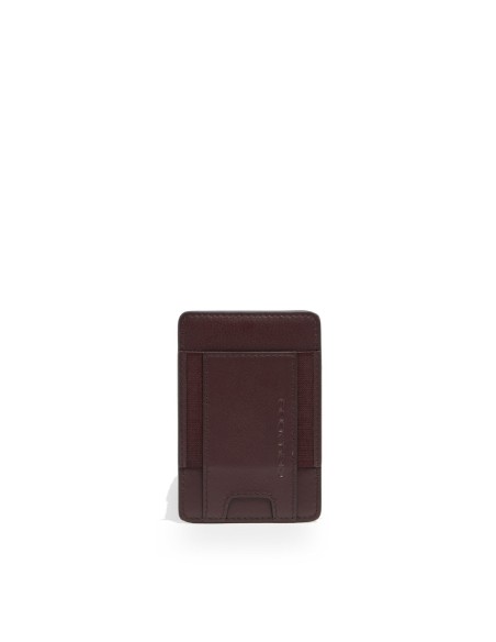 Portacarte di credito MagSafe donna in pelle sottile Piquadro Circle – Bordeaux/rosa - foto 4