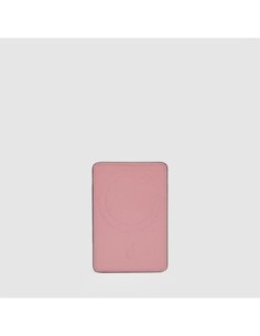 Portacarte di credito MagSafe donna in pelle sottile Piquadro Circle – Rosa - foto 1 2