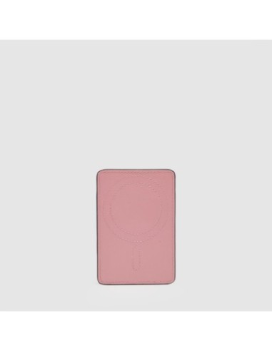 Portacarte di credito MagSafe donna in pelle sottile Piquadro Circle – Rosa - foto 2