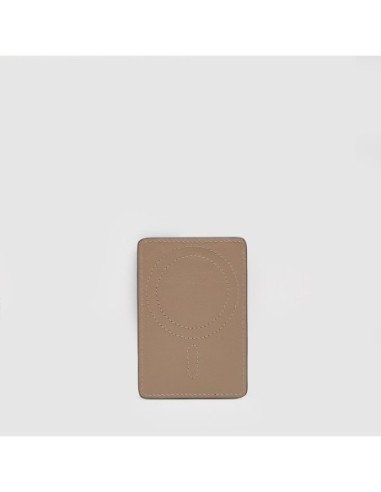 Portacarte di credito MagSafe donna in pelle sottile Piquadro Circle – Tortora/blu - foto 2