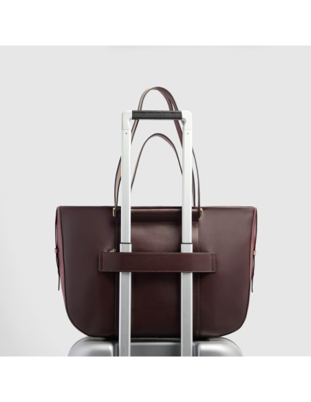 Borsa donna porta pc 14 Piquadro Circle – Bordeaux/rosa - foto 3