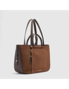 Borsa donna porta pc 14 Piquadro Circle – Camoscio noce scuro - foto 1 2