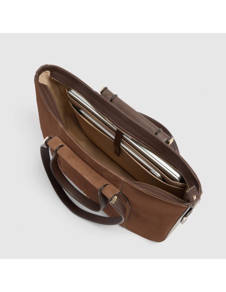 Borsa donna porta pc 14 Piquadro Circle – Camoscio noce scuro - foto 4