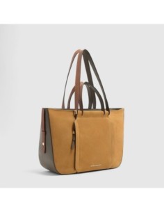 Borsa donna porta pc 14 Piquadro Circle – Nocciola scamosciato - foto 1 2