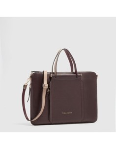 Borsa da lavoro donna porta pc 15.6 Piquadro Circle – Bordeaux/rosa - foto 1 2