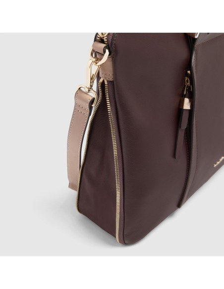 Borsa da lavoro donna porta pc 15.6 Piquadro Circle – Bordeaux/rosa - foto 5