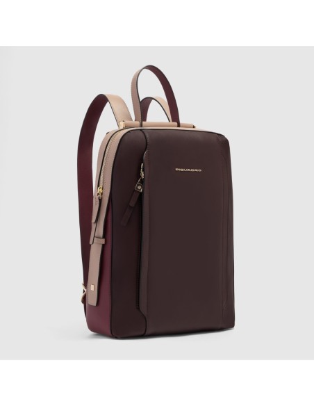 Zaino donna porta pc 14 Piquadro Circle – Bordeaux/rosa - foto 2
