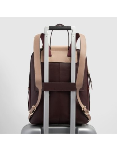 Zaino donna porta pc 14 Piquadro Circle – Bordeaux/rosa - foto 3