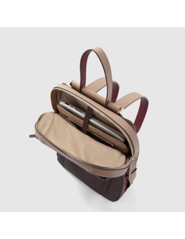 Zaino donna porta pc 14 Piquadro Circle – Bordeaux/rosa - foto 4