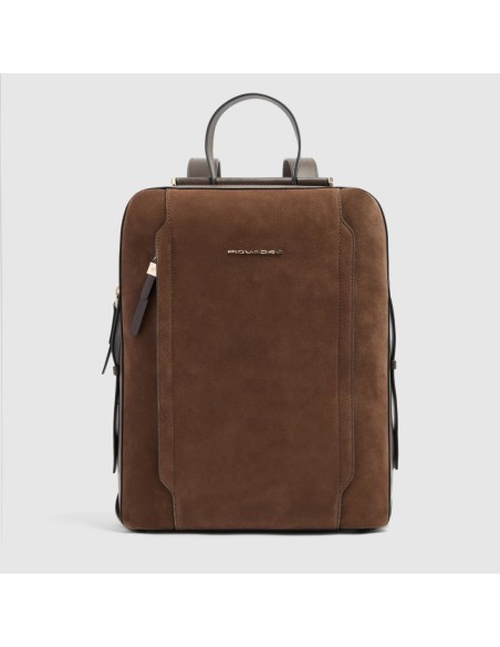 Zaino donna porta pc 14 Piquadro Circle – Camoscio noce scuro - foto 1