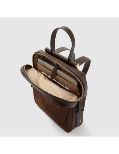 Zaino donna porta pc 14 Piquadro Circle – Camoscio noce scuro - foto 4