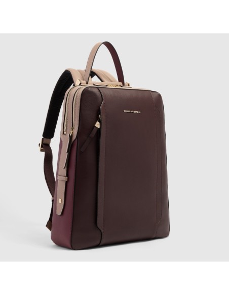 Zaino donna porta pc 15.6 Piquadro Circle – Bordeaux/rosa - foto 2