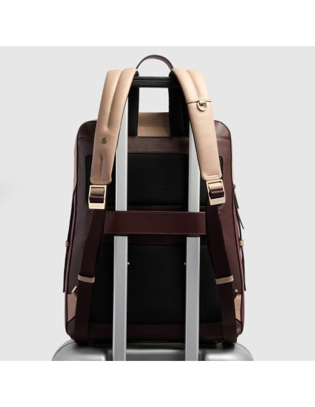 Zaino donna porta pc 15.6 Piquadro Circle – Bordeaux/rosa - foto 3