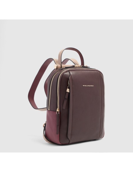 Zaino donna porta iPad Piquadro Circle – Bordeaux/rosa - foto 2