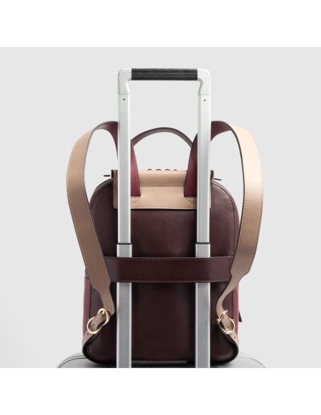 Zaino donna porta iPad Piquadro Circle – Bordeaux/rosa - foto 3