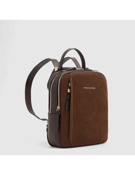 Zaino donna porta iPad Piquadro Circle – Camoscio noce scuro - foto 2