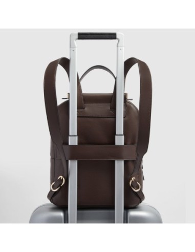 Zaino donna porta iPad Piquadro Circle – Camoscio noce scuro - foto 3
