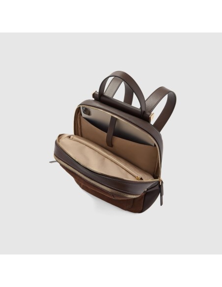 Zaino donna porta iPad Piquadro Circle – Camoscio noce scuro - foto 4