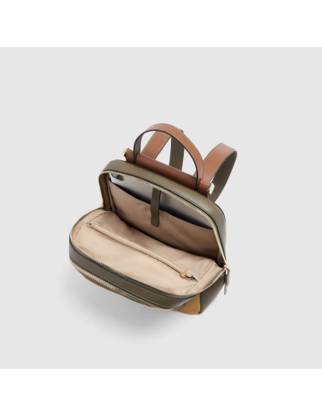 Zaino donna porta iPad Piquadro Circle – Nocciola scamosciato - foto 4