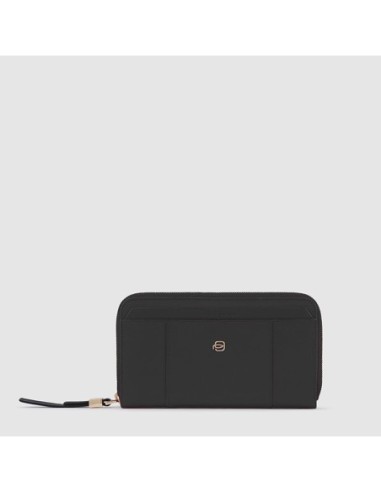 Portafogli donna grande zip-around Piquadro Circle – Nero - foto 1