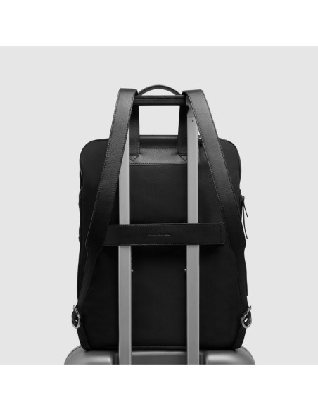 Zaino donna porta pc 15.6 in tessuto riciclato Piquadro Lyra – Nero - foto 3