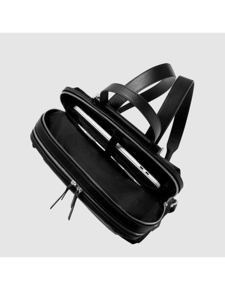 Zaino donna porta pc 15.6 in tessuto riciclato Piquadro Lyra – Nero - foto 4