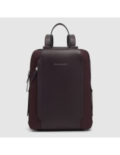 Zaino donna porta pc 14 in tessuto riciclato Piquadro Lyra – Bordeaux scuro - foto 1