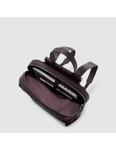 Zaino donna porta pc 14 in tessuto riciclato Piquadro Lyra – Bordeaux scuro - foto 4