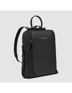 Zaino donna porta pc 14 in tessuto riciclato Piquadro Lyra – Nero - foto 1 2