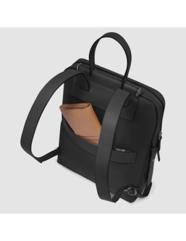 Zaino donna porta pc 14 in tessuto riciclato Piquadro Lyra – Nero - foto 4