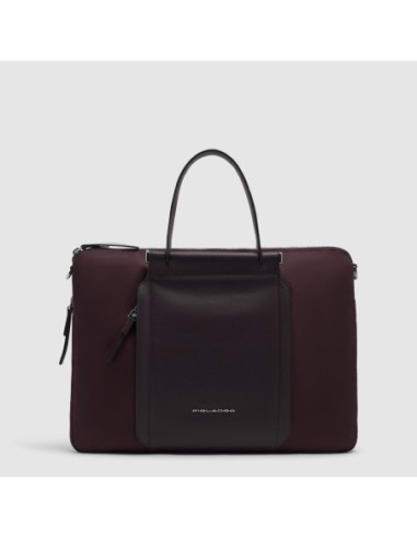 Borsa da lavoro donna sottile porta pc 15.6 Piquadro Lyra – Bordeaux scuro - foto 1