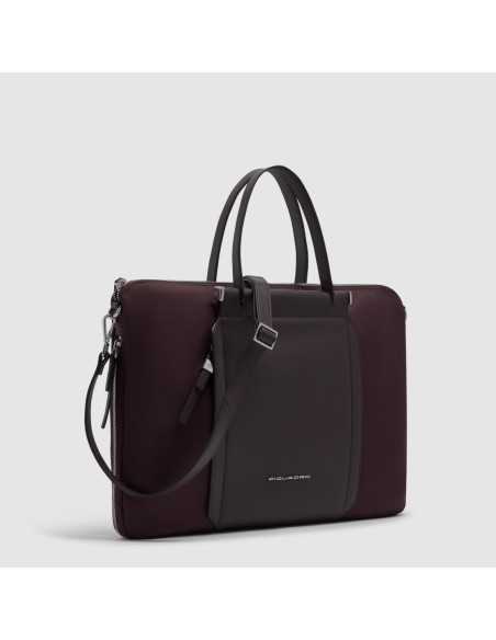 Borsa da lavoro donna sottile porta pc 15.6 Piquadro Lyra – Bordeaux scuro - foto 2