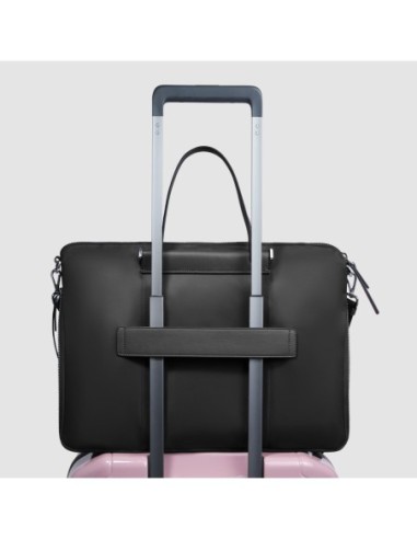 Borsa da lavoro donna sottile porta pc 15.6 Piquadro Lyra – Nero - foto 3
