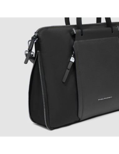 Borsa da lavoro donna sottile porta pc 15.6 Piquadro Lyra – Nero - foto 5