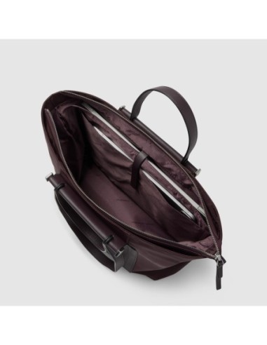 Borsa donna porta pc 14 in tessuto riciclato Piquadro Lyra – Bordeaux scuro - foto 4