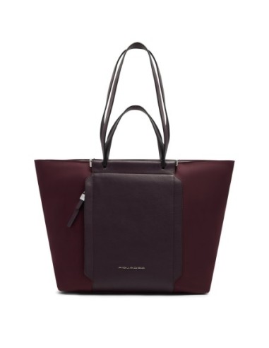 Borsa donna porta pc 14 in tessuto riciclato Piquadro Lyra – Bordeaux scuro - foto 7