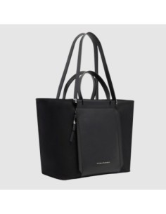 Borsa donna porta pc 14 in tessuto riciclato Piquadro Lyra – Nero - foto 1 2