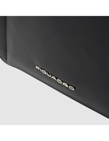 Borsa donna porta pc 14 in tessuto riciclato Piquadro Lyra – Nero - foto 5