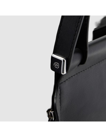 Borsa donna porta pc 14 in tessuto riciclato Piquadro Lyra – Nero - foto 6