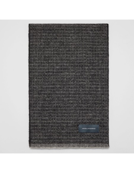 Sciarpa uomo in lana e cashmere Piquadro SC24 – Grigio - foto 1