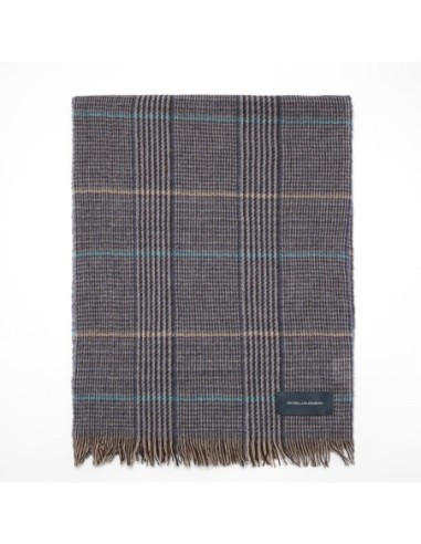 Sciarpa leggera in misto lana Piquadro SC24 – Azzurro/beige - foto 4
