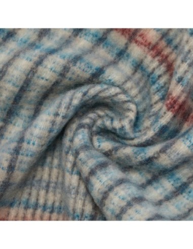 Sciarpa in misto lana effetto mohair Piquadro SC24 – Blu/rosso - foto 3