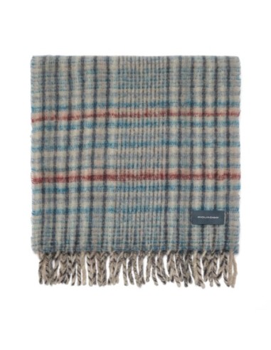 Sciarpa in misto lana effetto mohair Piquadro SC24 – Blu/rosso - foto 4