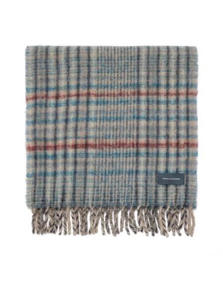 Sciarpa in misto lana effetto mohair Piquadro SC24 – Blu/rosso - foto 4