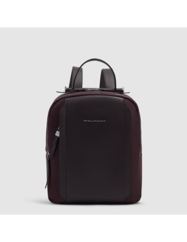 Zaino donna porta iPad in tessuto riciclato Piquadro Lyra – Bordeaux scuro - foto 1