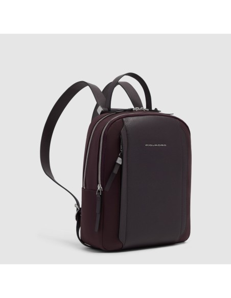 Zaino donna porta iPad in tessuto riciclato Piquadro Lyra – Bordeaux scuro - foto 2