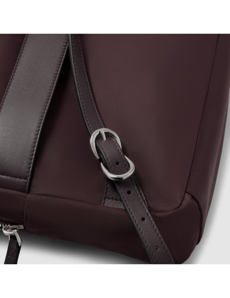 Zaino donna porta iPad in tessuto riciclato Piquadro Lyra – Bordeaux scuro - foto 5