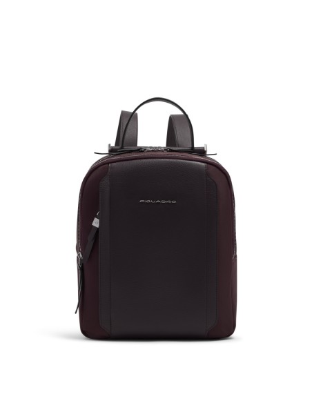 Zaino donna porta iPad in tessuto riciclato Piquadro Lyra – Bordeaux scuro - foto 6