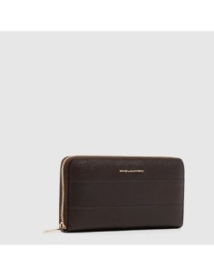 Portafogli donna grande zip-around Piquadro Patricia – Marrone - foto 1 2