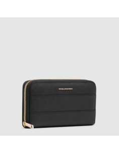 Portafogli donna grande zip-around Piquadro Patricia – Nero - foto 1 2